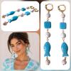 MessoCraft Turquoise Fish Earrings