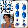MessoCraft Blue Amber | Dolphin Earrings