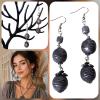 MessoCraft Dark Silver Bohemian Earrings