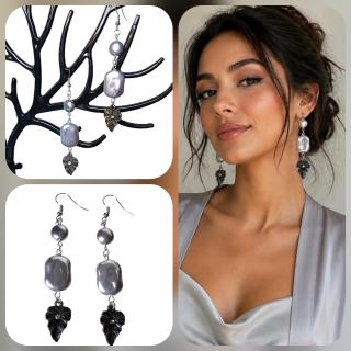 MessoCraft Grayish Vintage Earrings