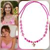 MessoCraft Fuschia/Turtle Necklace