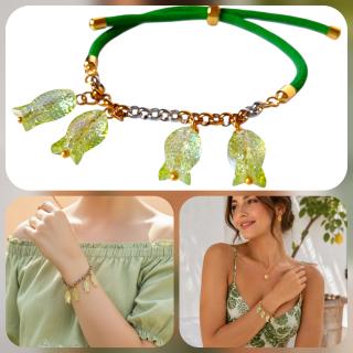 MessoCraft Green/Fishes Bracelet