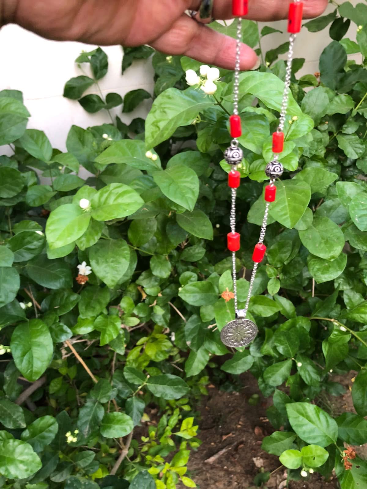 925 silver necklace with natural red coral 2 AD1DBF19 E556 4084 9E5C BD5333F2BDC2