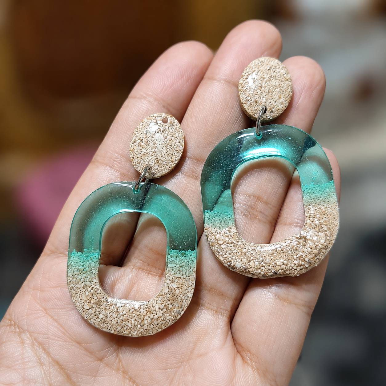Ocean Breeze Resin Statement Earrings - Obround 3 ChatGPT Image Jul 21 2026 08 24 26 AM