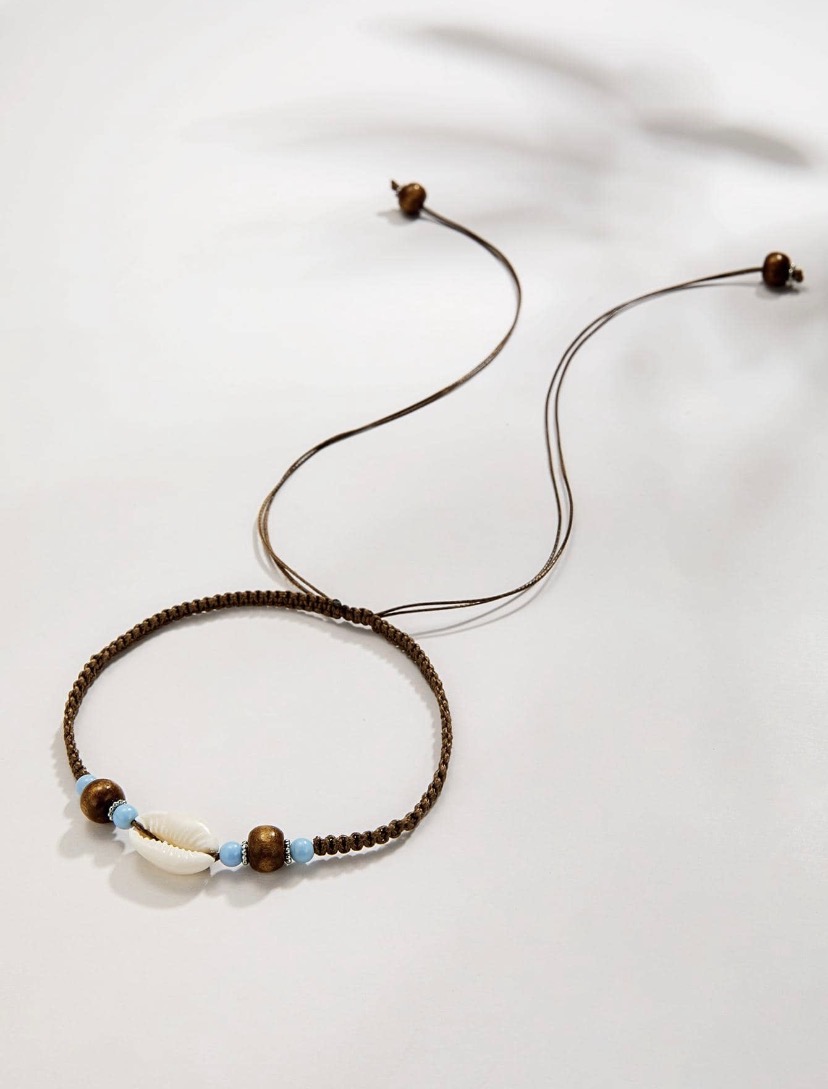Brown seashell summer necklace 4 IMG 2929