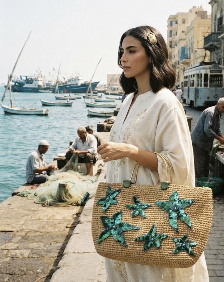 Starfish Raffia bag 4 IMG 3919