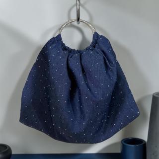 Denim sparkly bag