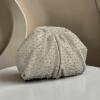 Sparkling light beige small pouch