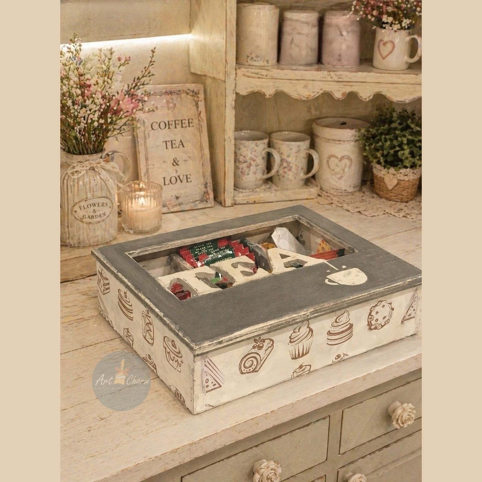 Handmade tea,coffee organizer box 6 WhatsApp Image 10.16.34 PM