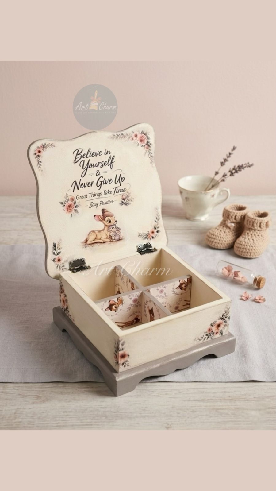 bambi disney decoupaged handmade personalized organizer 3 WhatsApp Image 2026 07 07 at 12.24.55 AM 1