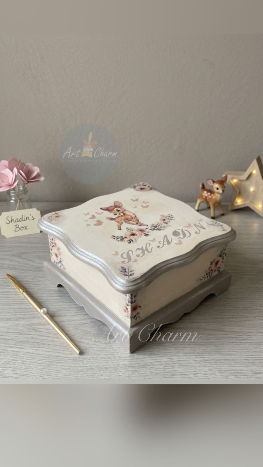 bambi disney decoupaged handmade personalized organizer 10 WhatsApp Image 2026 07 07 at 12.24.57 AM 1