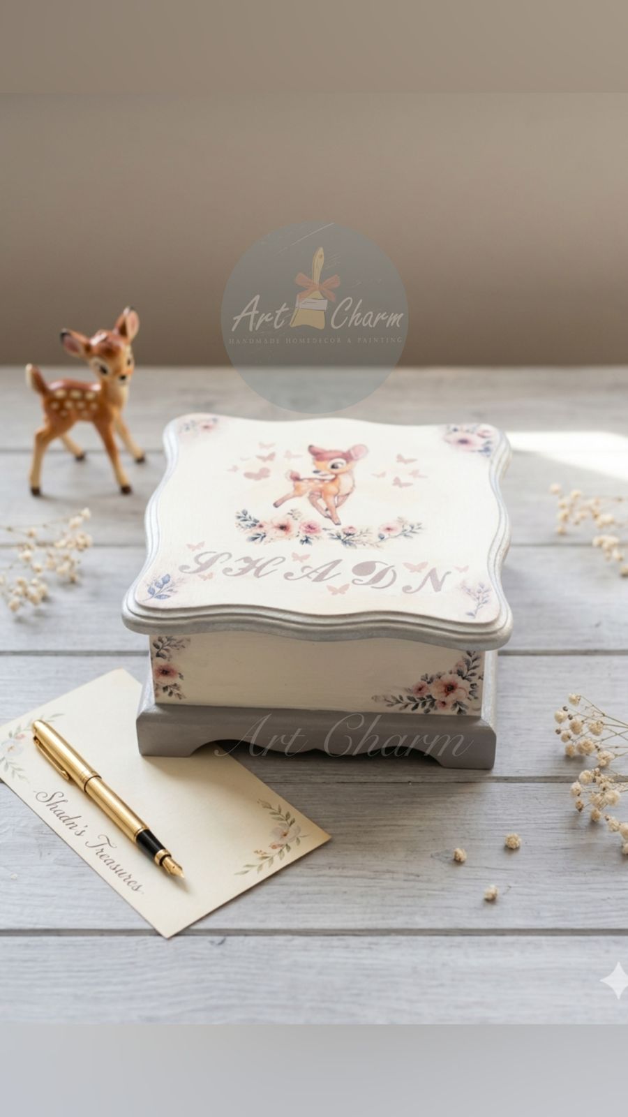 bambi disney decoupaged handmade personalized organizer 8 WhatsApp Image 2026 07 07 at 12.24.57 AM