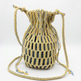 pineapple macrame bag