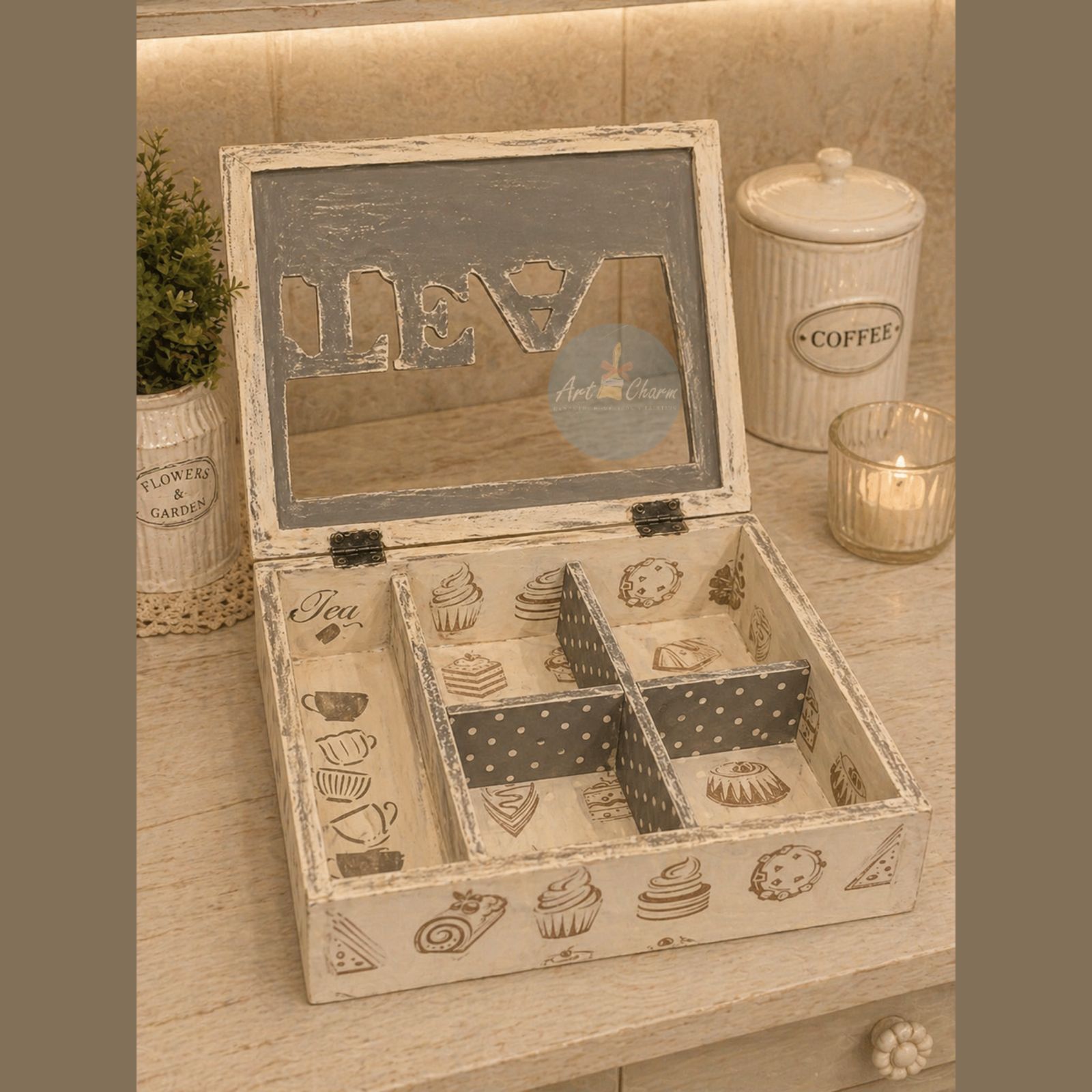 Handmade tea,coffee organizer box 3 WhatsApp Image 2026 07 07