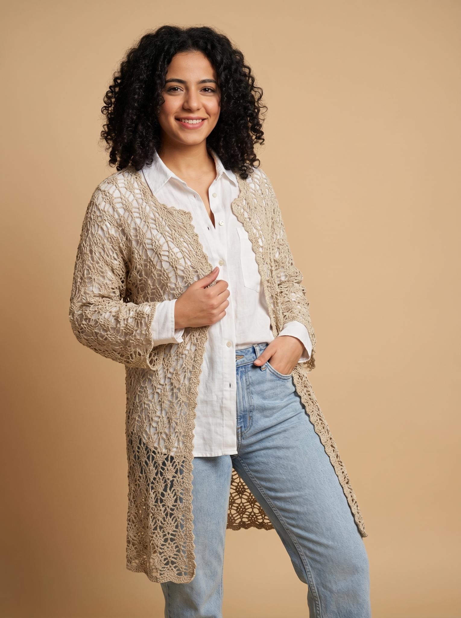 Crochet long cardigan 1 Crochet long cardigan