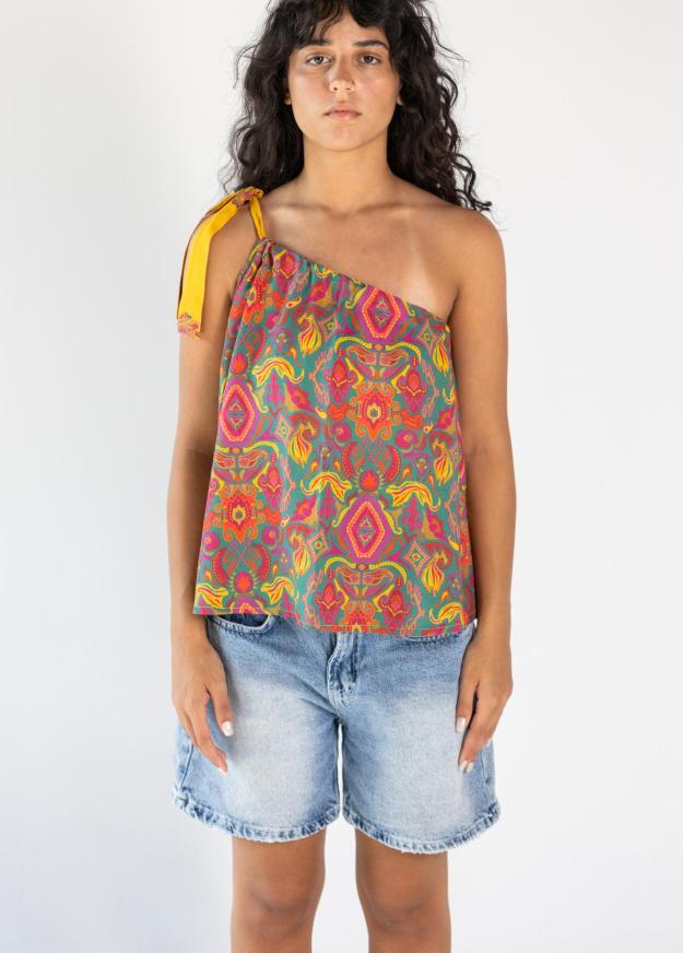 Ciel Et Miel One Shoulder Cotton Top 1 Ciel Et Miel One Shoulder Cotton Top