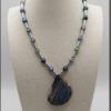 Agate & hematite necklace with agate pendant