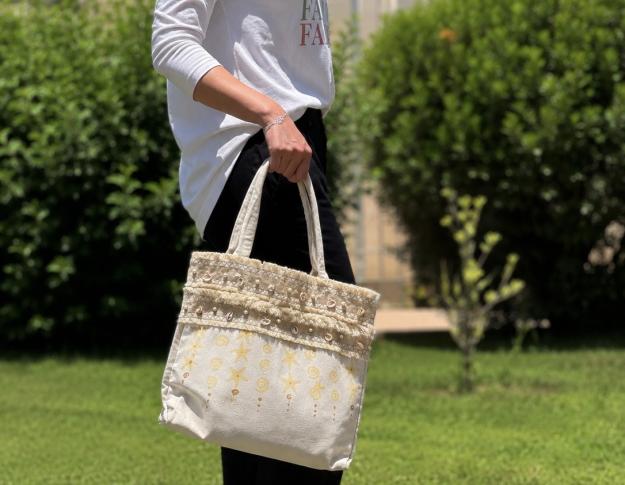 Boho star fish beach Bag 1 Boho star fish beach Bag