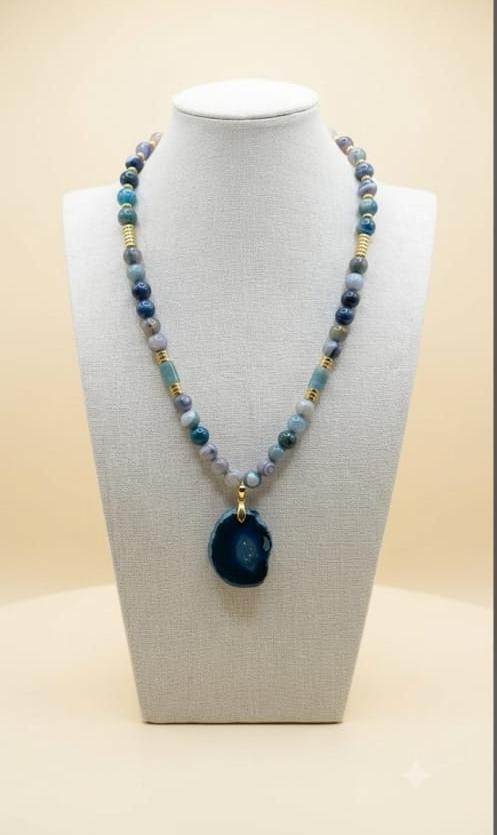 Agate & hematite necklace 1 Agate & hematite necklace