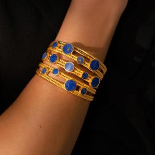 Blue Dot Bangles