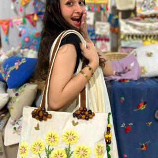 Yellow sunflower bag