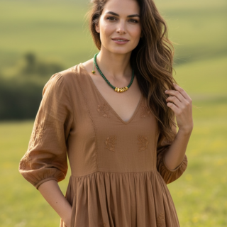 Crystal stone summer necklace