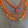 Triple-layer summer fish necklace (Red)