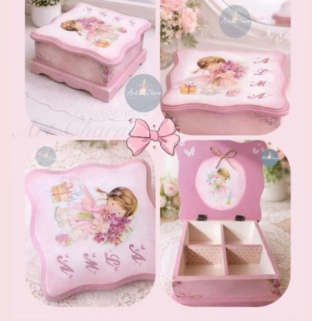 personalized decoupaged pink girly cute box 1 personalized decoupaged pink girly cute box