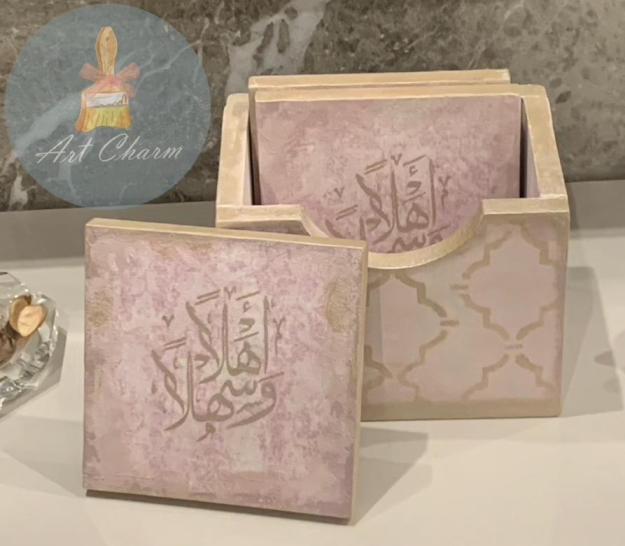 ramadan cashmere handmade coasters 1 ramadan cashmere handmade coasters