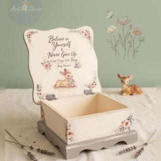 bambi disney decoupaged handmade personalized organizer