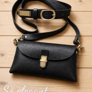The black statement mini [fully handmade natural leather bag ]