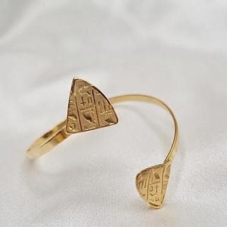 Gold plated ancient triangle Egyptian codes.