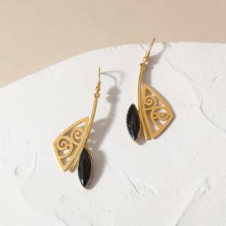 Onyx Butterfly Earrings