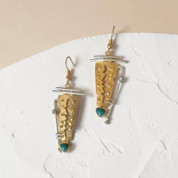 Green Heart Earrings 1 Green Heart Earrings