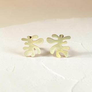 Coral Leaf Studs Earrings