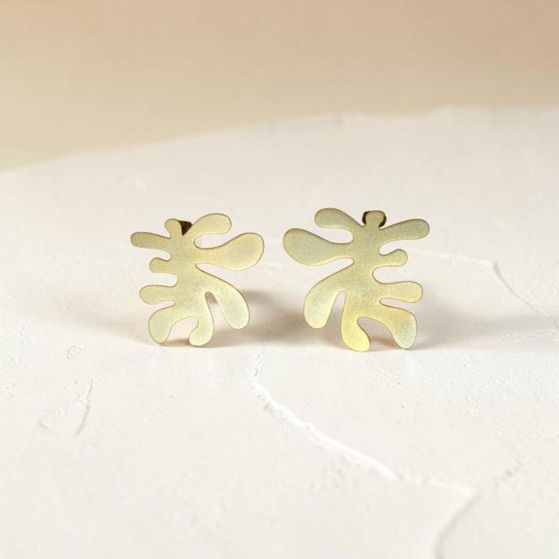 Coral Leaf Studs Earrings 1 Coral Leaf Studs Earrings