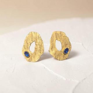 Blue Donut Earrings