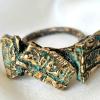Three stones Hieroglyph vintage ring