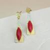 Red Marquise Drop Earrings