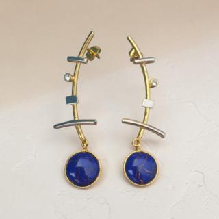 Blue Eclipse Earrings