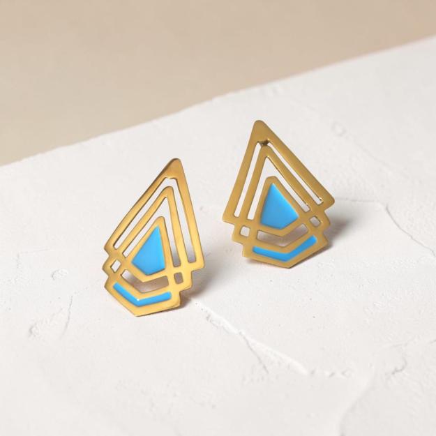 Teal Arrow Earrings "Mia" 1 Teal Arrow Earrings "Mia"