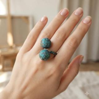 Vintage double - sphere ring.