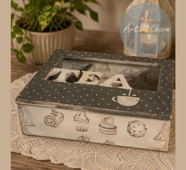 Handmade tea,coffee organizer box 1 Handmade tea,coffee organizer box