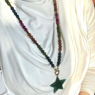 GREEN STAR NECKLACE