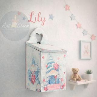 shabby chic gnomes hung kids organizer