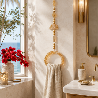 Pearl Beige - Artistic Towel Holder 90 X 25 CM