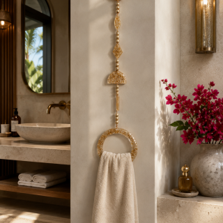 Pearl Beige - Artistic Towel Holder 90 X 25 CM