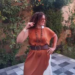 One sided open silk Oxidized cardigan
