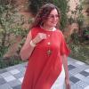 Open sided silk orange cardigan